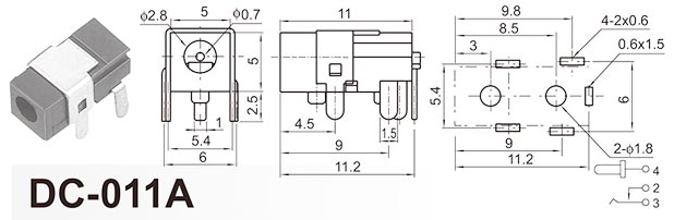 DC-011A SMT DC Hersteller von Steckdosen